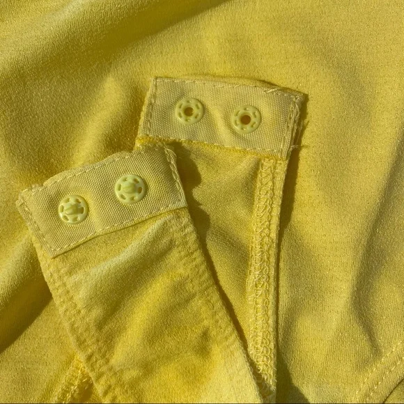 Dolls Kill Bright Yellow Puff Sleeve Bodysuit Size M NWT - Picture 4 of 8